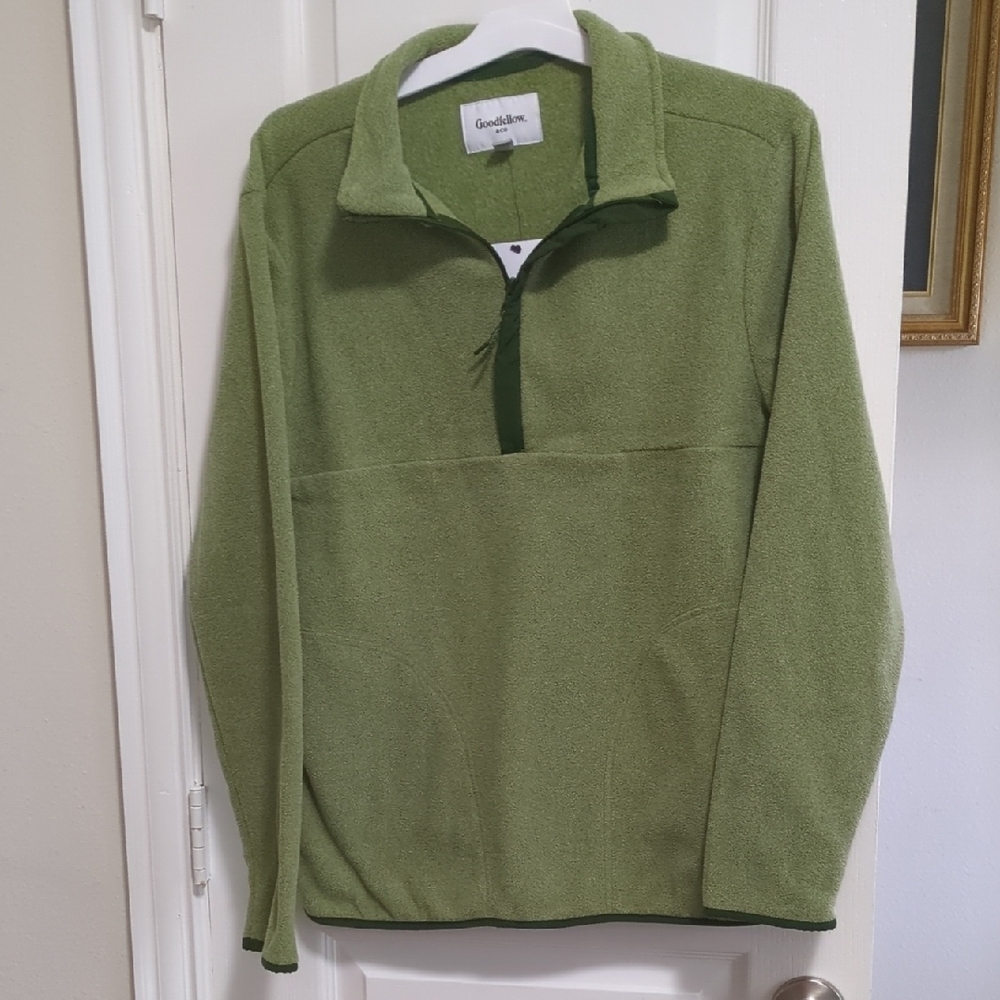 Men's Green Half Zip Warm Fleece